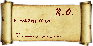 Muraközy Olga névjegykártya