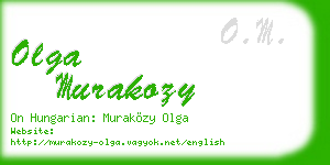 olga murakozy business card